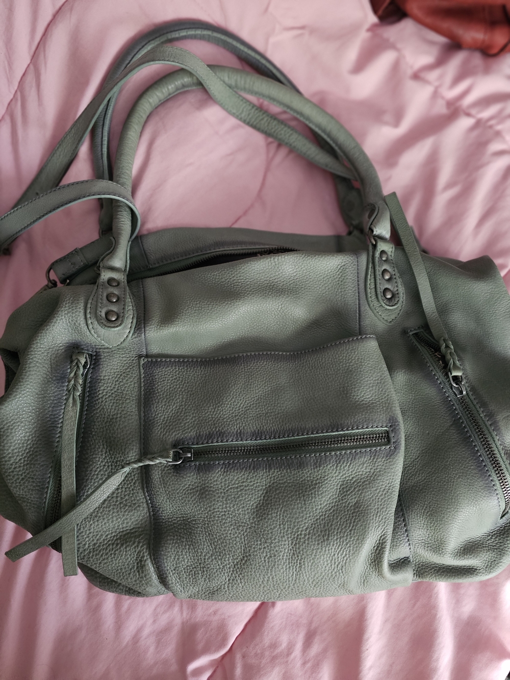 Large Free People Emerson Bag In Sage